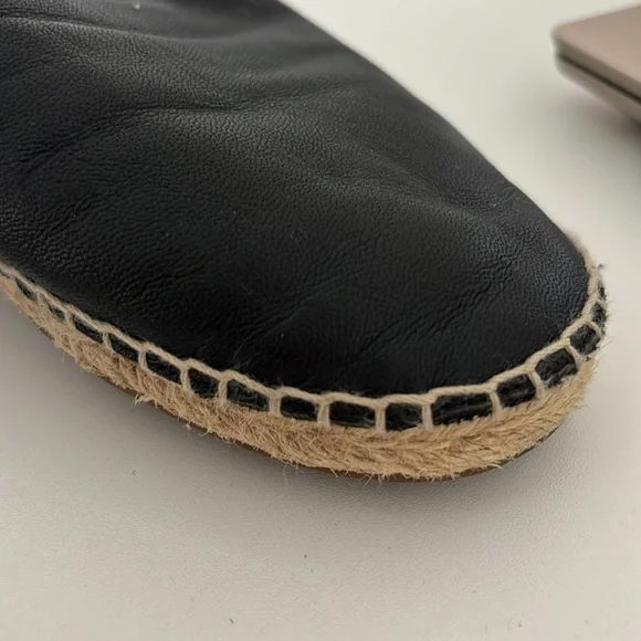 Michael Kors Emilia Leather Espadrille Slides Mules Size 8.5 - Picture 2 of 6